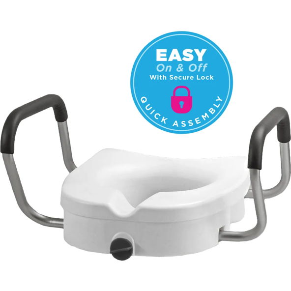 Raise toilet seat with arm light weight ADJUSTABLE WIDTH ARMS 8351