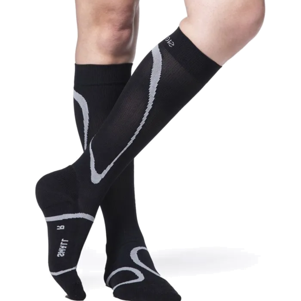 sigvaris compression socks black stripe