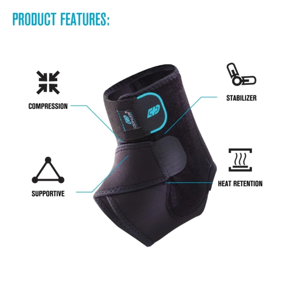 STABILIZING ANKLE BRACE Compression to Help Reduce Swelling DA161AB01-BLK-L