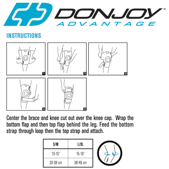 STABILIZING HINGED KNEE WRAP DA161KB02-BLK-S_