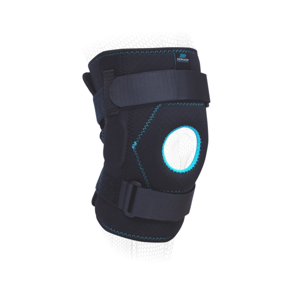 STABILIZING HINGED KNEE WRAP DA161KB02-BLK-S_