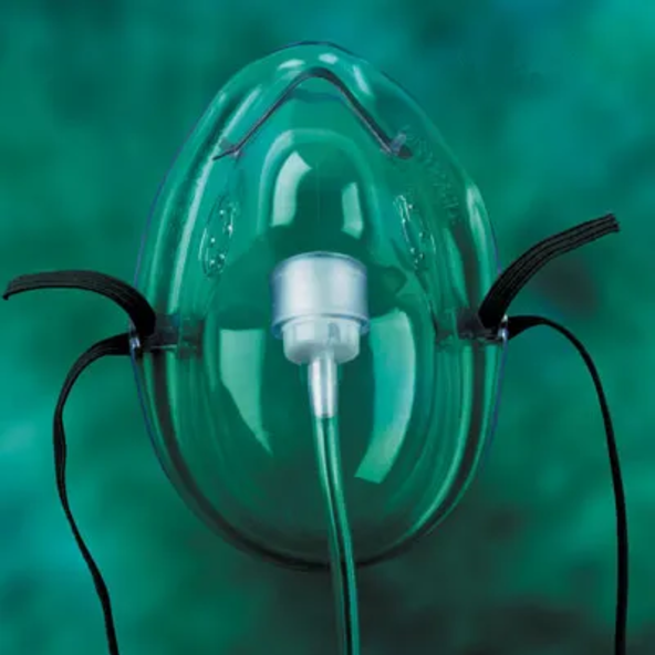 See-Thru Oxygen Mask, Medium-Concentration, Elongated, Adult HUD1041