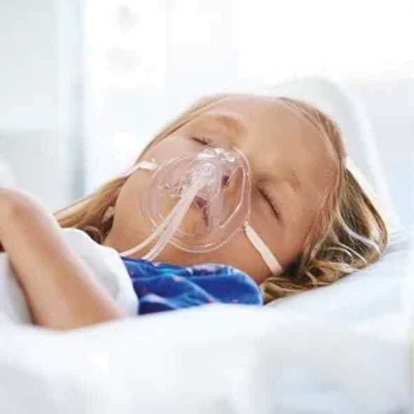 See-Thru Oxygen Mask, Medium-Concentration, Elongated, Adult pediatric 