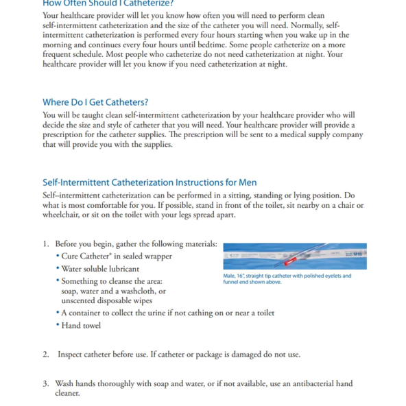 Single Use Intermittent Catheter female cure 986