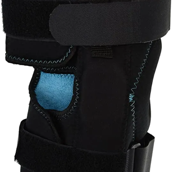 Stabilizing Double Hinged Knee Wrap Brace Donut patella Wrap-around DA161KB02-BLK-SM