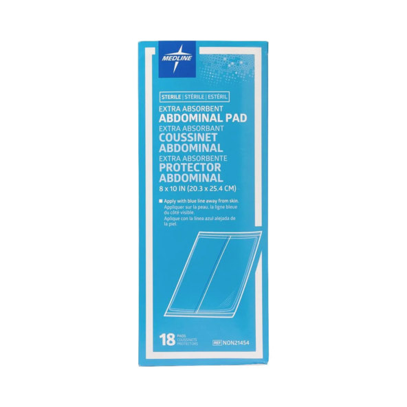 Sterile Abdominal Pads Size Soft, nonwoven Medline Pharmaceutical - NON21454Z