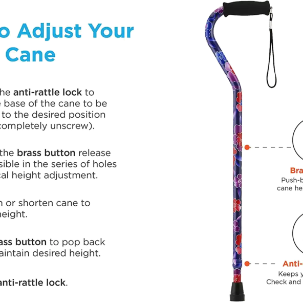 Sugarcane, Walking Cane nova HD Offset Cane Butterfly Symphony 1075BS