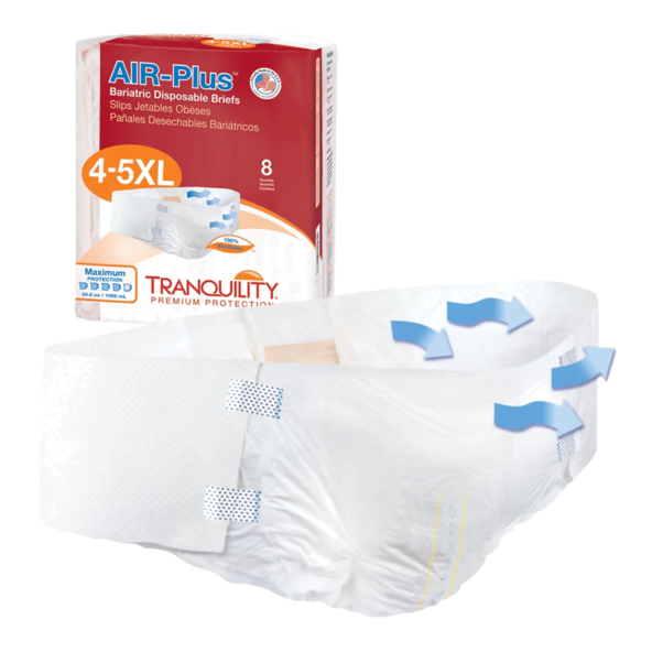 Tranquility AIR-Plus Bariatric Adult Incontinence, Unisex, Case of 32 763435