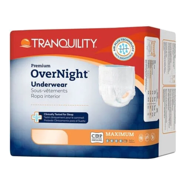 Tranquility Premium OverNight Absorbent Unisex Adult Underwear, Case of 56 and Case of 48 813408