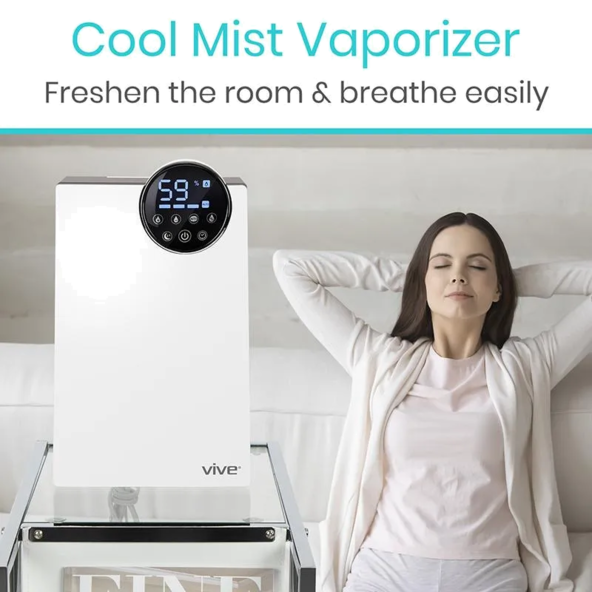 Ultrasonic humidifier 4 MODE ADJUSTABLE compact Vive Health LVA2001WHT