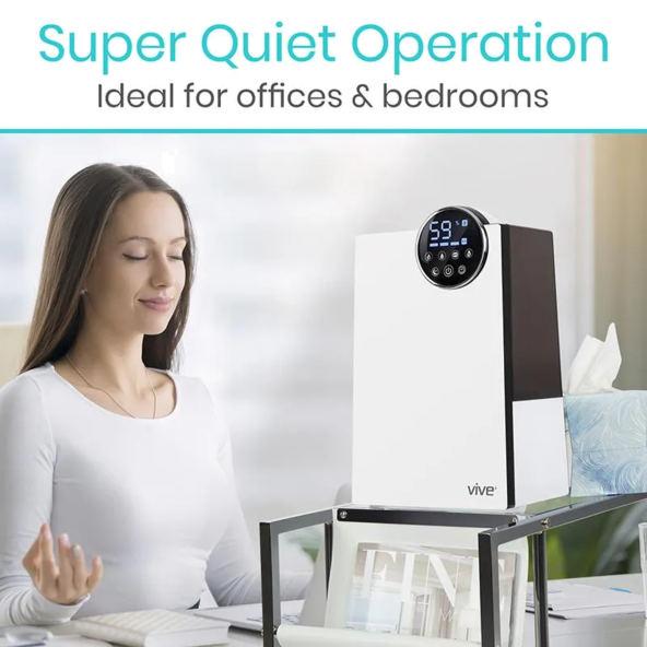 Ultrasonic humidifier 4 MODE ADJUSTABLE compact Vive Health LVA2001WHT