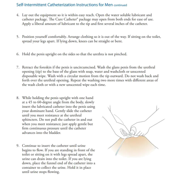 Urethral Catheter Straight Tip Lubricated Cure Medical T14
