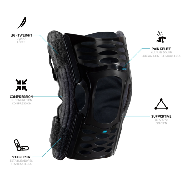 WEBTECH™ LITE KNEE SLEEVE Silicone Back Panel Donjoy Advantage DA201KS01-BLK-M
