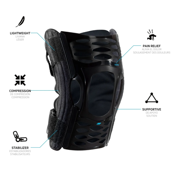 WEBTECH™ LITE KNEE SLEEVE Silicone Back Panel Donjoy Advantage DA201KS01-BLK-M