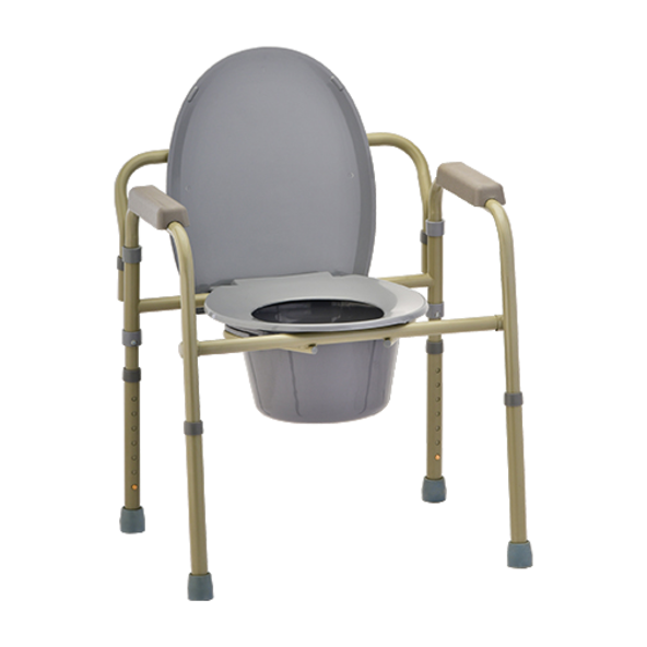 folding commode stretched 