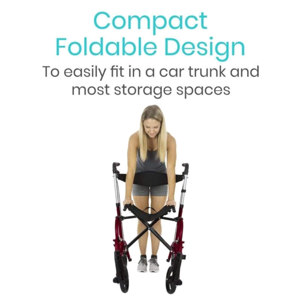 Wheelchair Rollator transport chair vive health MOB1018BLU