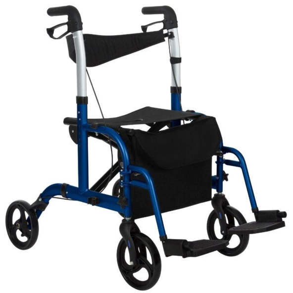 Wheelchair Rollator transport chair vive health MOB1018RED