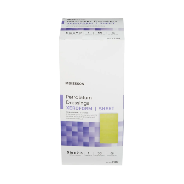 Xeroform Petrolatum Impregnated Dressing McKesson Rectangle 5 X 9 Inch Sterile - 864640