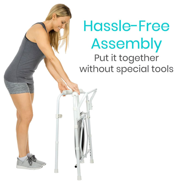 foldable bedside commode