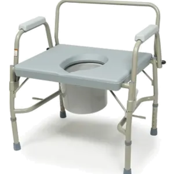 heavy duty DROP ARM COMMODE Welded steel X-WIDE Grahamfield 6438A  