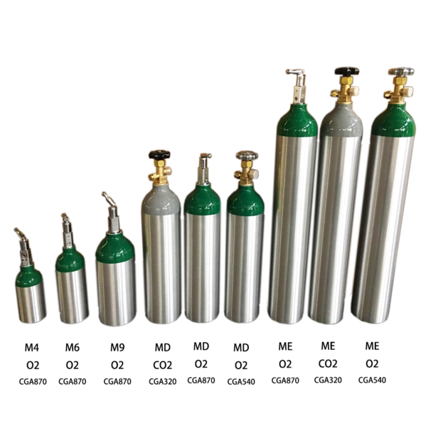  Aluminum Oxygen Cylinder size
