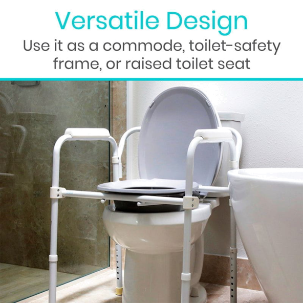 foldable bedside commode