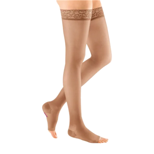 mediven sheer & soft 20-30 mmHg thigh with lace topband standard open toe