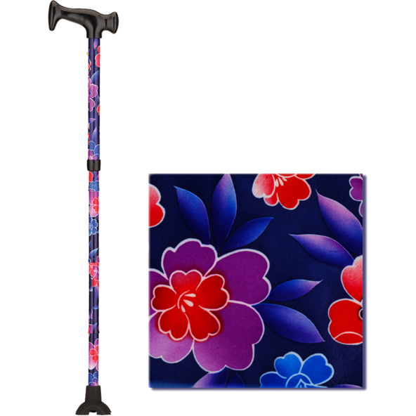 FOLDING CANE QT MAUI FLOWERS nova medical - QT3024