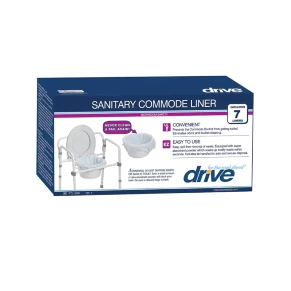 Super Absorbent Commode Pail Liners Drive Medical 