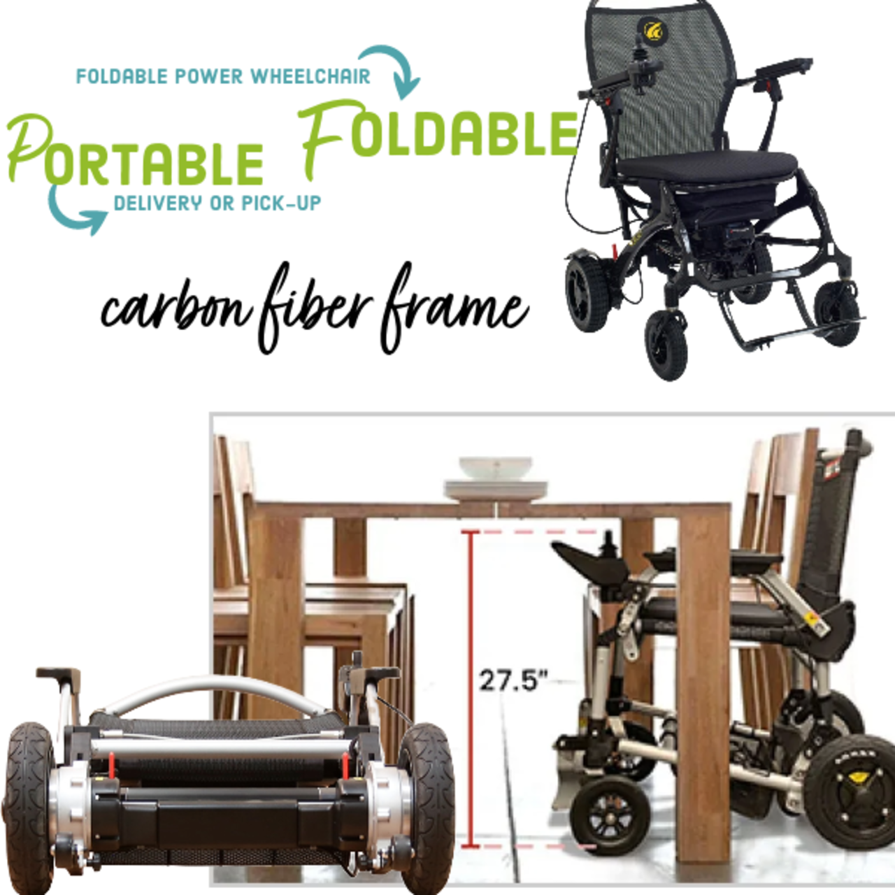 assorted lightweight power wheelchairs 