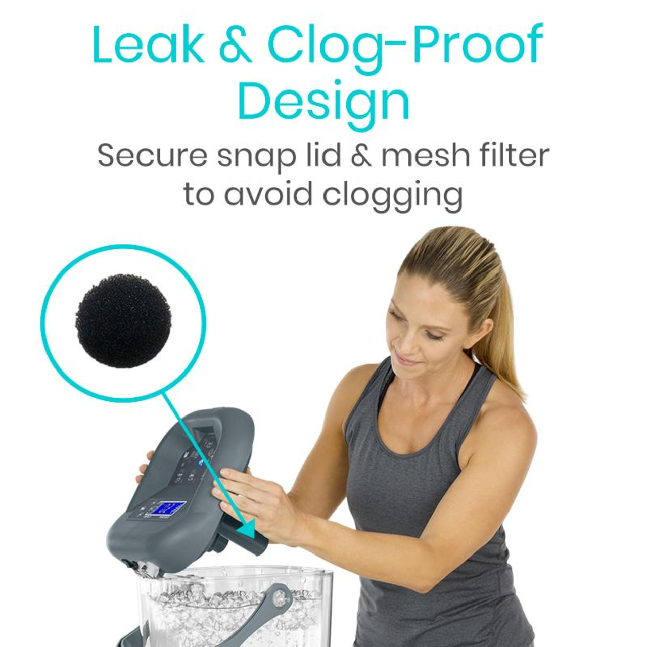 ice theapy machine  leak proof and clog-free