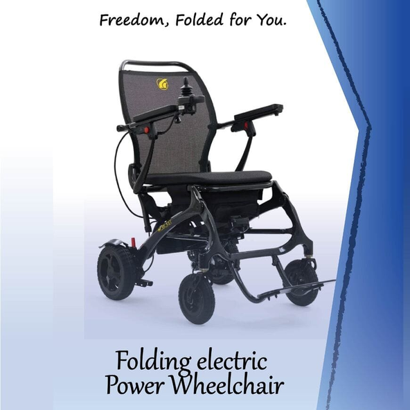 Folding electric wheelchair 