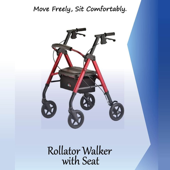 rollator walker with seat