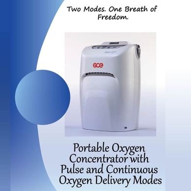 Portable Oxygen Concentrator with Pulse and Continuous Oxygen Delivery Modes